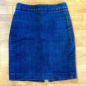 J Crew Stretch Denim Pencil Skirt Size 4
